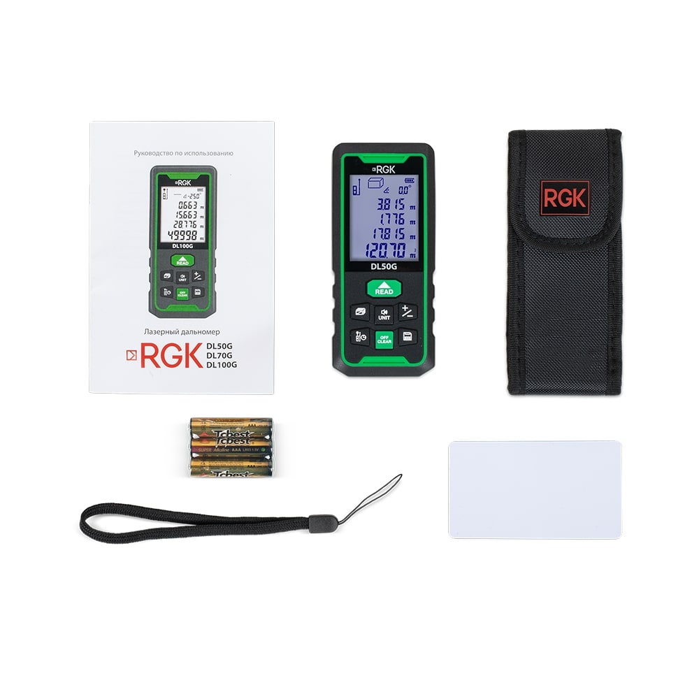Лазерный дальномер RGK DL50G (с поверкой) - зеленый луч - 2